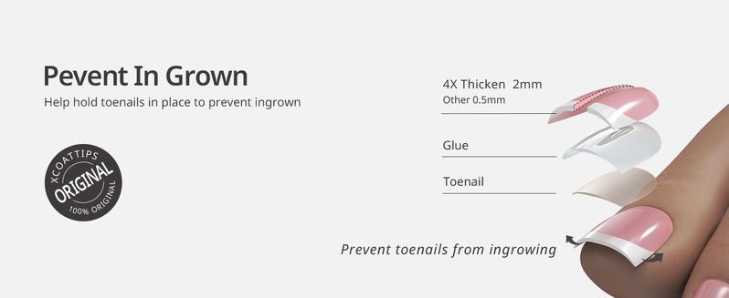 btartboxnails XCOATTIPS Toe Nail Tips - Product only 160pcs  Real Square Pink French Tip Short Toenail Press Ons Fit for Short & Extra Short Toenails Bed,Soft Gel Toe Nail Tips for Women