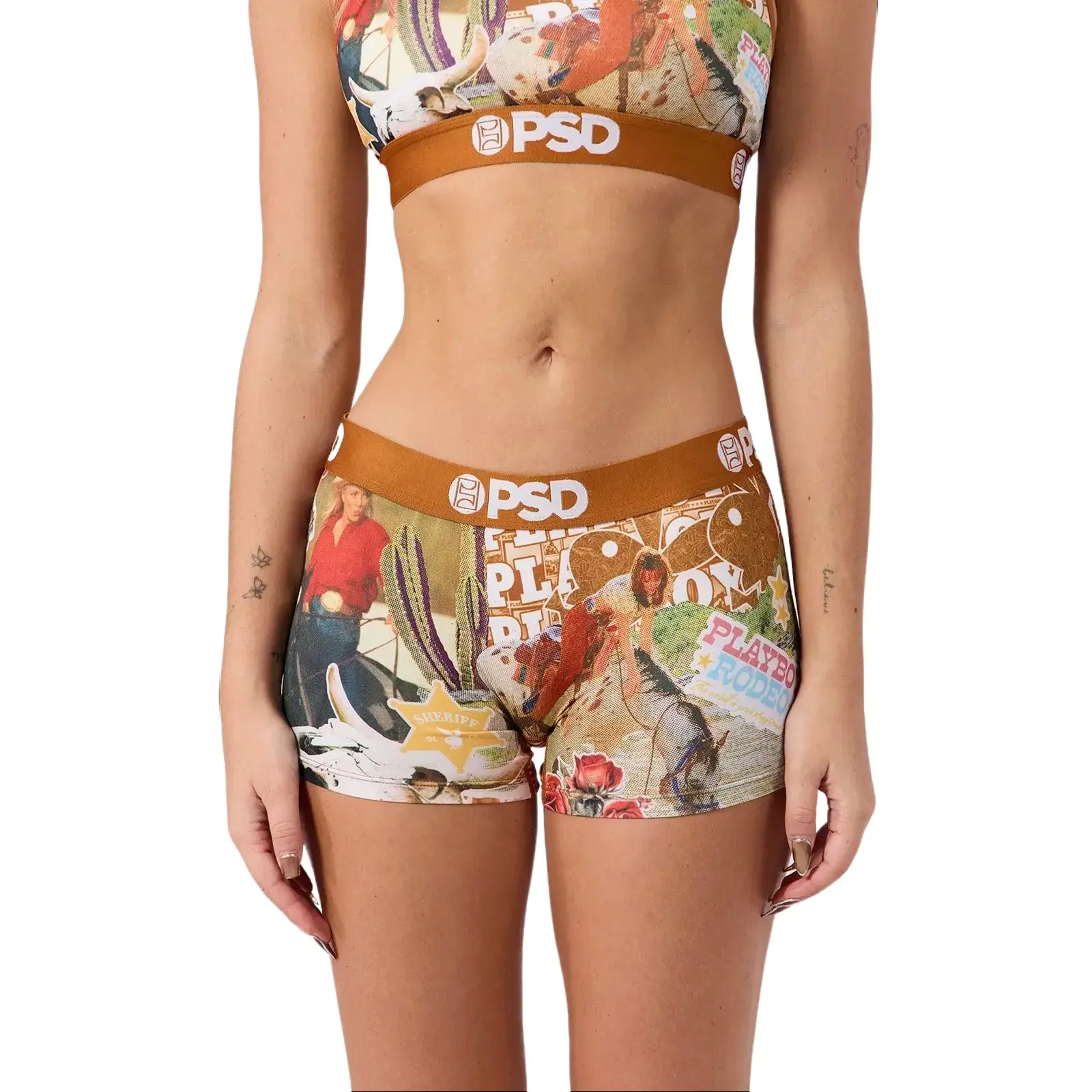 PSD Womens Playboy New Sheriff Boy Short Underwear - Comfortable, Breathable, Ultra-light Fabric PSD Womens Playboy New Sheriff Boy Short Underwear - Comfortable, Breathable, Ultra-light Fabric