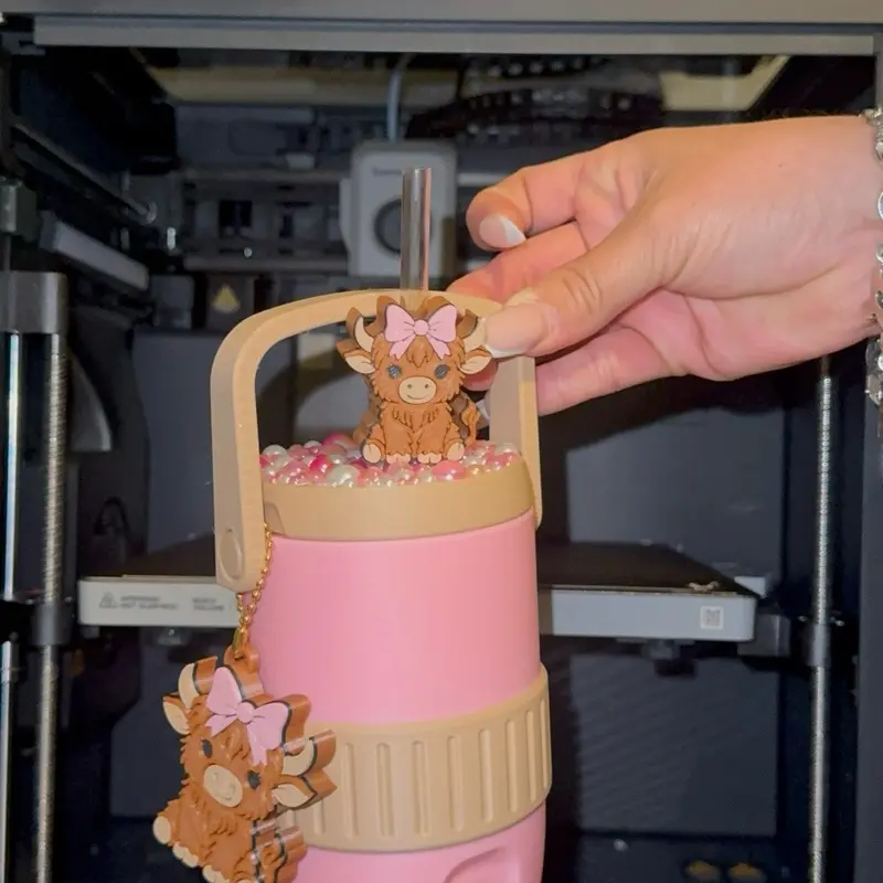 Pink Cow Koozie Set