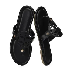 Women's Classic Cutout Logo Flip Flops Comfortable Flat Thong Sandals Springfresh for Summer Beach & Daily Wear Elegant