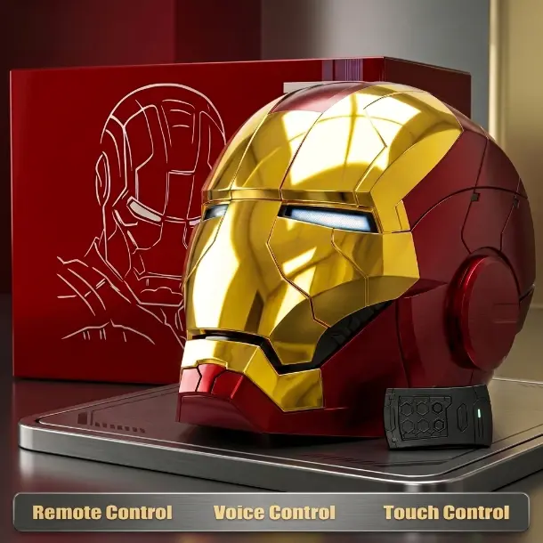 Marvel MK50 Iron Man Electronic Wearable ABS Cosplay Helmet, Adult Collectible Display Piece with LED Eyes, Voice, Touch & Remote Control