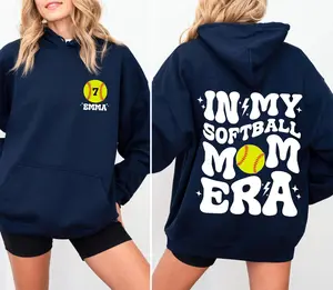 Custom In My Softball Mom Era Hoodie, Softball Mama, Game Day Sports Mom, Mother’s Day Gift, Softball Season