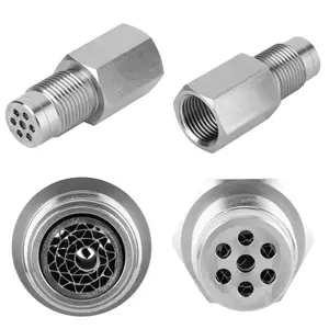 2PCS Universal O2 Sensor Spacer Adapter M18x1.5 – Stainless Steel Extender with Mini Catalytic Converter for Exhaust Systems