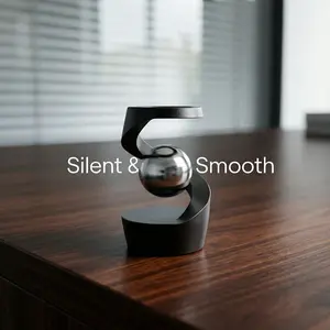 Silent & Smooth Fidget Toy Desk Decor Kinetic Sculpture Spinning Desktop Sensory Toy for Stress Relief Focus and Relax Minimalist Office Desk Art Aesthetic Home Decor Gift for Him and Her - Electronic Quick Twist Decompression Squeeze