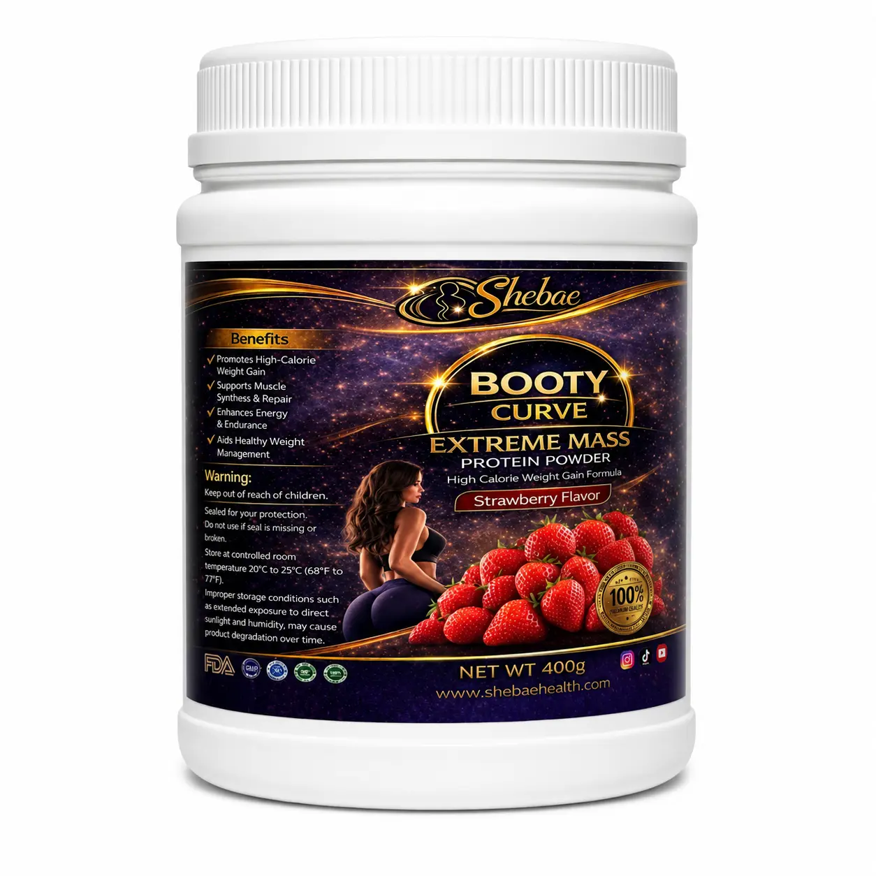 Extreme Mass Protein Powder – Strawberry Flavor