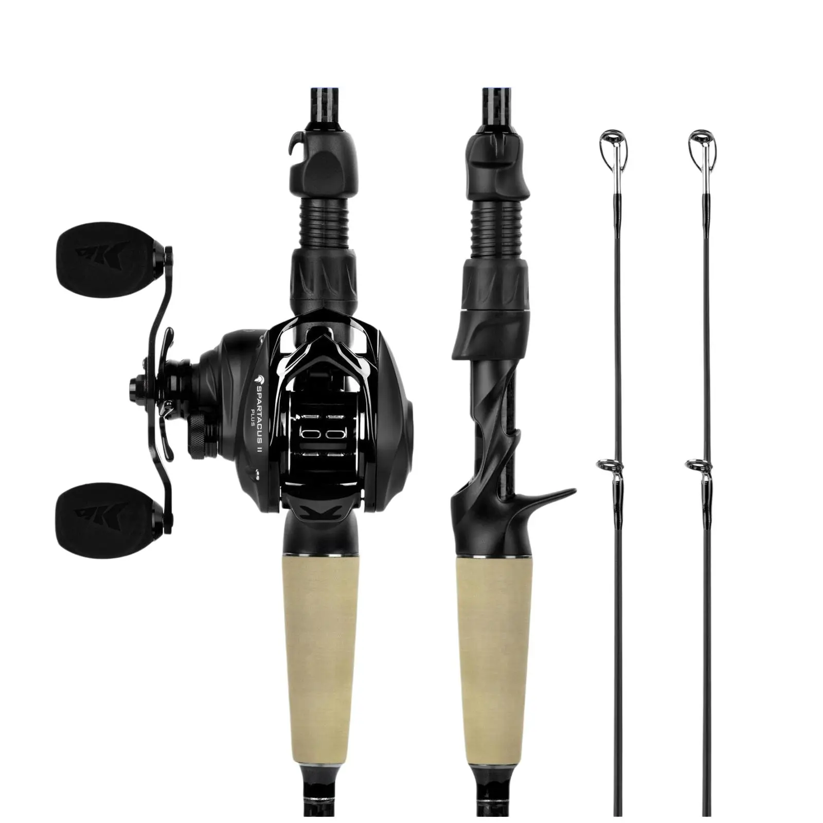 Kastking Spartacus II Plus Casting Fishing Rod and Reel Combo - Sensitive IM6 Graphite, Twin-Tip Design with Smooth Guides, SummerVibes, Extra Backup Tip, Enhanced Performance