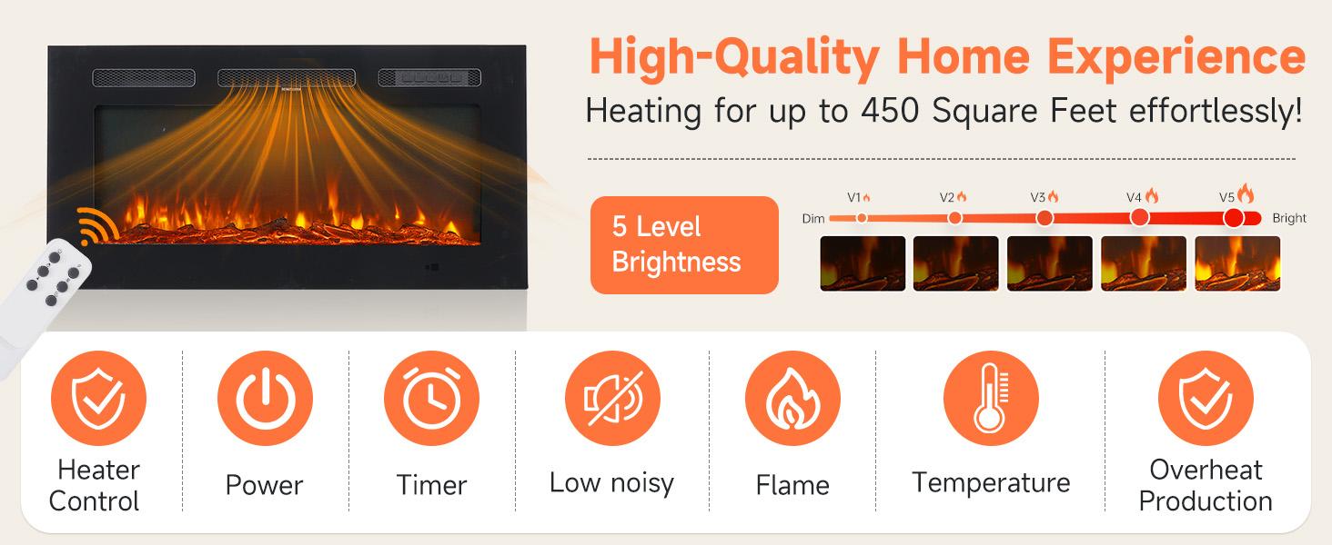 【2 Packages Shipping】Luxury 70" Fluted Fireplace TV Stand, Modern Chic Entertainment Center for TVs Up to 80", TV Console for Living Room, White Media Cabinet with Storage,70 Inch