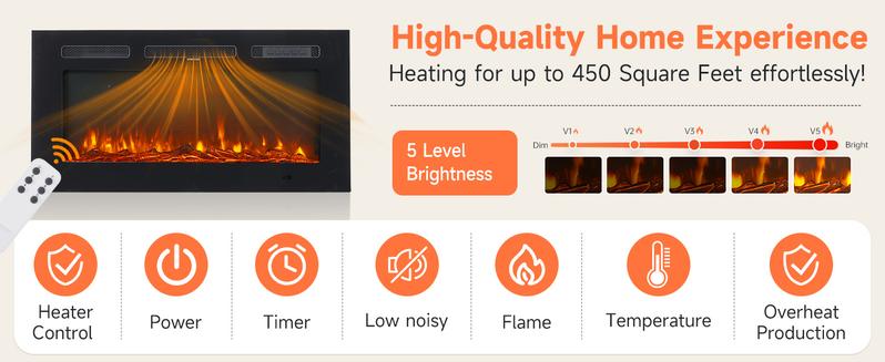 【2 Packages Shipping】Luxury 70" Fluted Fireplace TV Stand, Modern Chic Entertainment Center for TVs Up to 80", TV Console for Living Room, White Media Cabinet with Storage,70 Inch