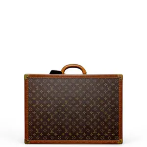 Pre-owned Louis Vuitton Leather travel bags Travel Trunk/luggage Monogram Brown (rb16)