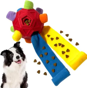 Snuffle Ball for Dog Toys Unbreakable Upgrade Interactive Foraging Mat Treat Dispenser Slow Feeder Puzzle Toys Rubber Safe Comfortable