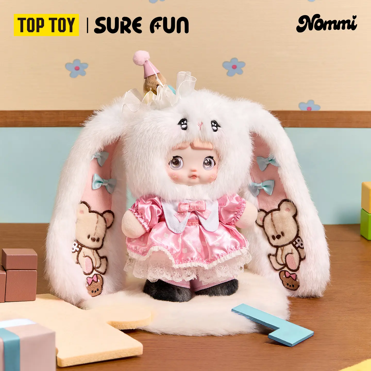 [Back to school] TOPTOY Nommi Treasure Collector Series Plush Blind Box, Soft Adorable Bag Charm Doll, Kawaii Collectible Ornament, Sweet Surprise Gift For Girls And Plush Toy Enthusiasts