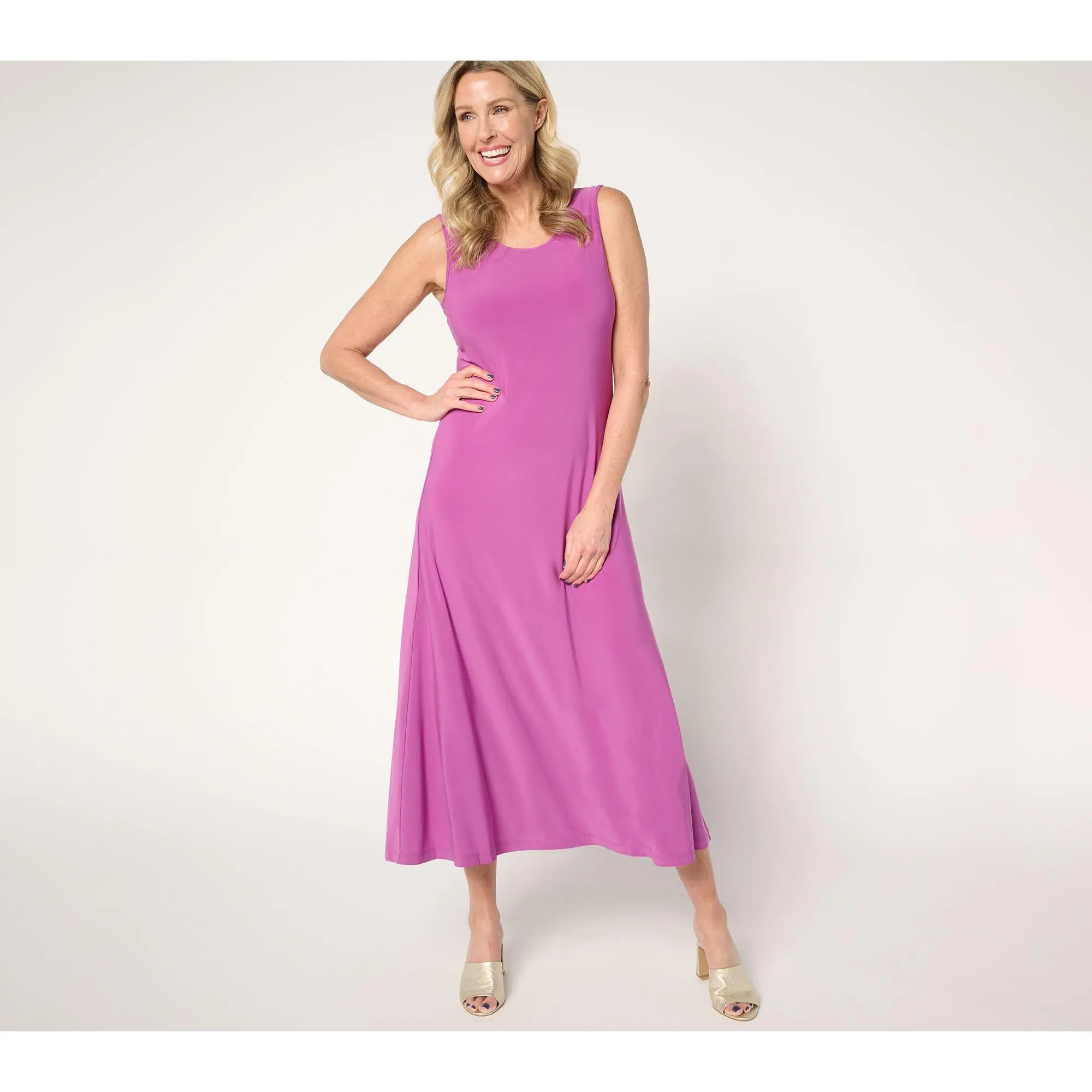 Attitudes by Renee Petite Como Jersey Tank Midi Dress