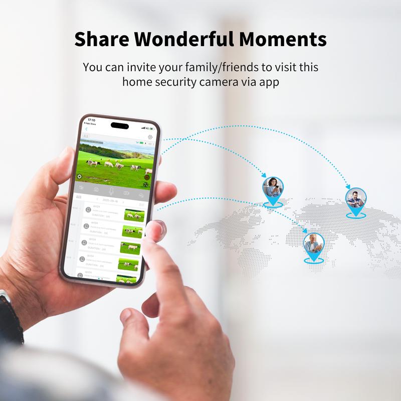 4G LTE Wireless Solar Powered Security Camera CB114S – 2K HD Live View 360° Coverage, No WiFi, Remote APP Controlled, WaterProof, Motion Activated, Night Vision, Outdoor, Data refill is required for Unlimited 4G data usage