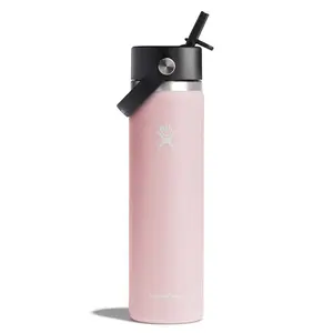 Hydro Flask 24oz Wide Mouth Flex Straw Bottle - Trillium: BPA-Free, Vacuum-Insulated