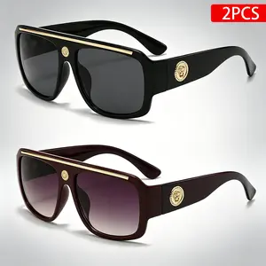 Large Frame Aviator Sunglasses For Men Unisex, Retro Classic Pilot Shades UV Protection, Mens Driving Outdoor Beach Vacation Fashion Eyewear