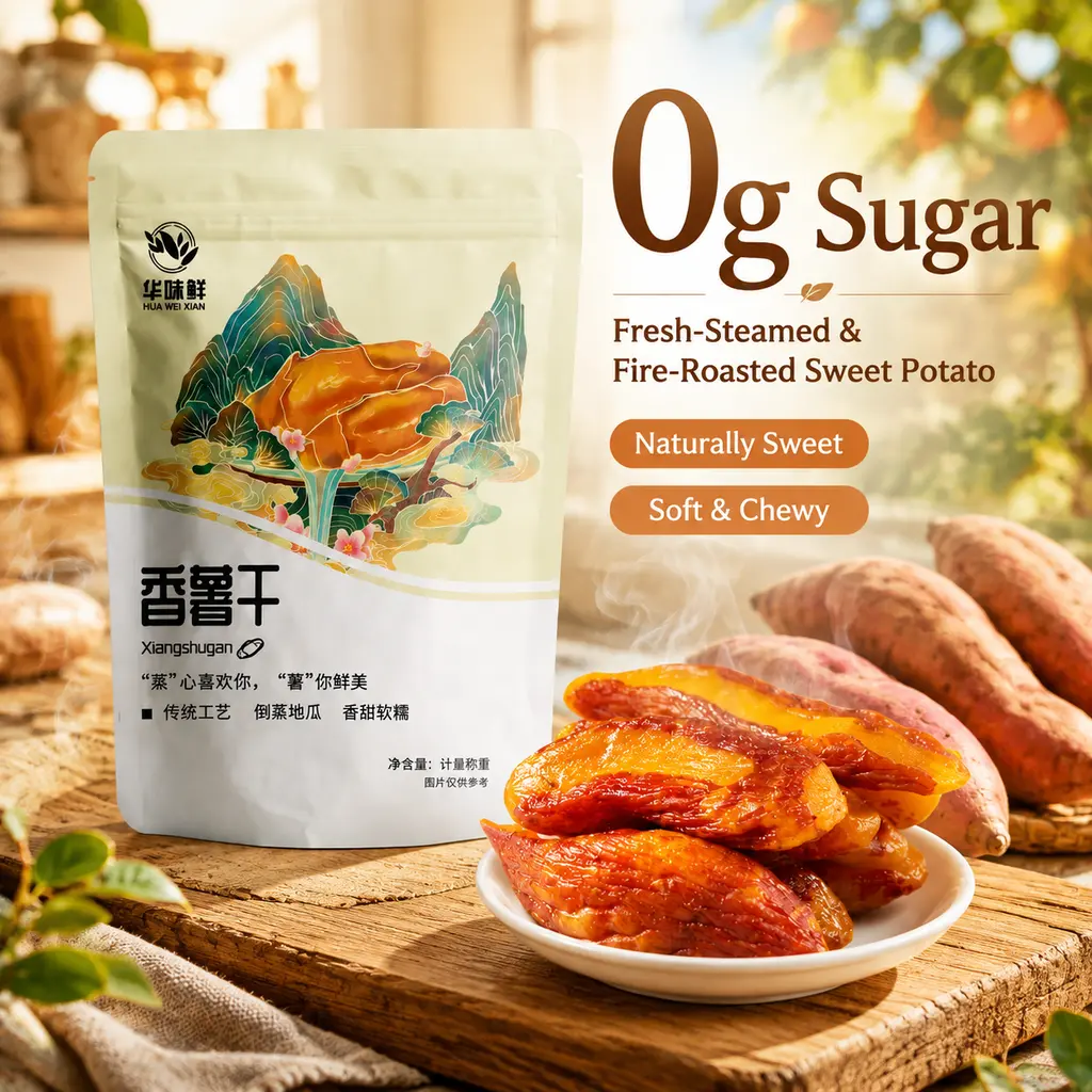 Premium Double-Steamed Sweet Potato Chews (Zero Added Sugar)