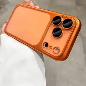 JIACC Thin Matte Phone Case Bare-device feel for iPhone 17 16 15 14 13 12 Pro Max Plus Air 16E With Lens protector film Frosted transparent shockproof protective phone case/cover