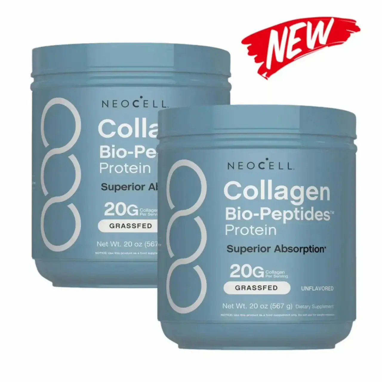 Daily Nutritious Collagen Peptides Powder 20oz | Grass Fed Protein Supplement Amino Acid Enriched