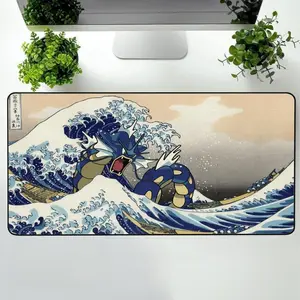 Anime Gyarados Playmat Games Desk Mat, Character Anime Art Desk Mat Decor