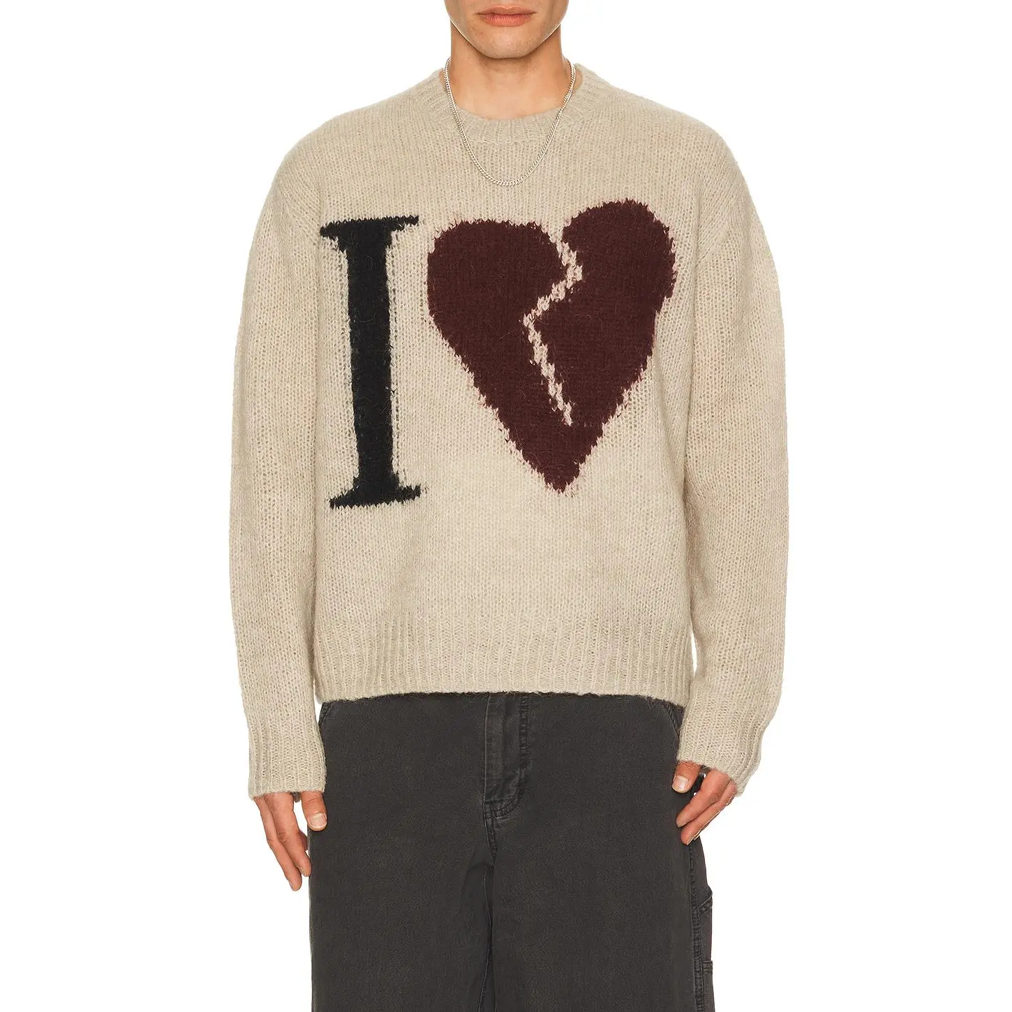 ALLSAINTS Lover Crew Sweater in Pebble Brown