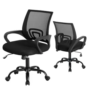 Ergonomic Office Chair ，With Breathable Mesh Back And Lumbar Support, Flip Up Armrests, High Density Cushion For All Day Comfort, Certified Holds 250 LBS For Home Office