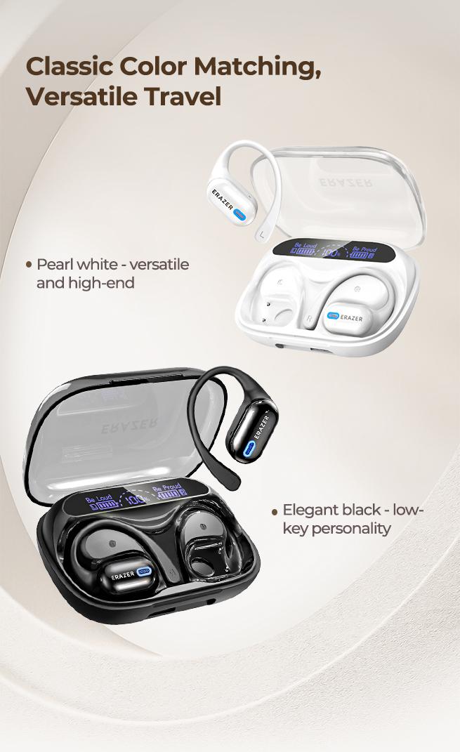 ERAZER XP18 Powerbank Earbuds,Can Charge Phones,Wireless Bluetooth Headphones, Bluetooth 6.0, OWS Earphones , Sports Headphones, High Sound Quality Headphone, Daily Waterproof Wear Comfortable for Daily Calls Compatible with Android/IOS