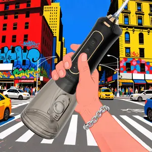 h2ofloss New York City Limited Edition Water Flosser — 1300 Pulses Power, 5 Pressure Modes, 30-Day Battery, 300ML Detachable Tank, IPX7 Waterproof Oral Irrigator for Deep Cleaning & Fresh Breath — Dentist Recommended