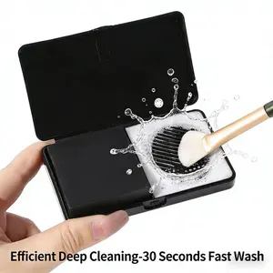 Bsapy Solid Brush Soap with Cleaning pad Reusable Cosmetic Brush Cleaner Durable Cleaner for All Makeup Brush Sizes