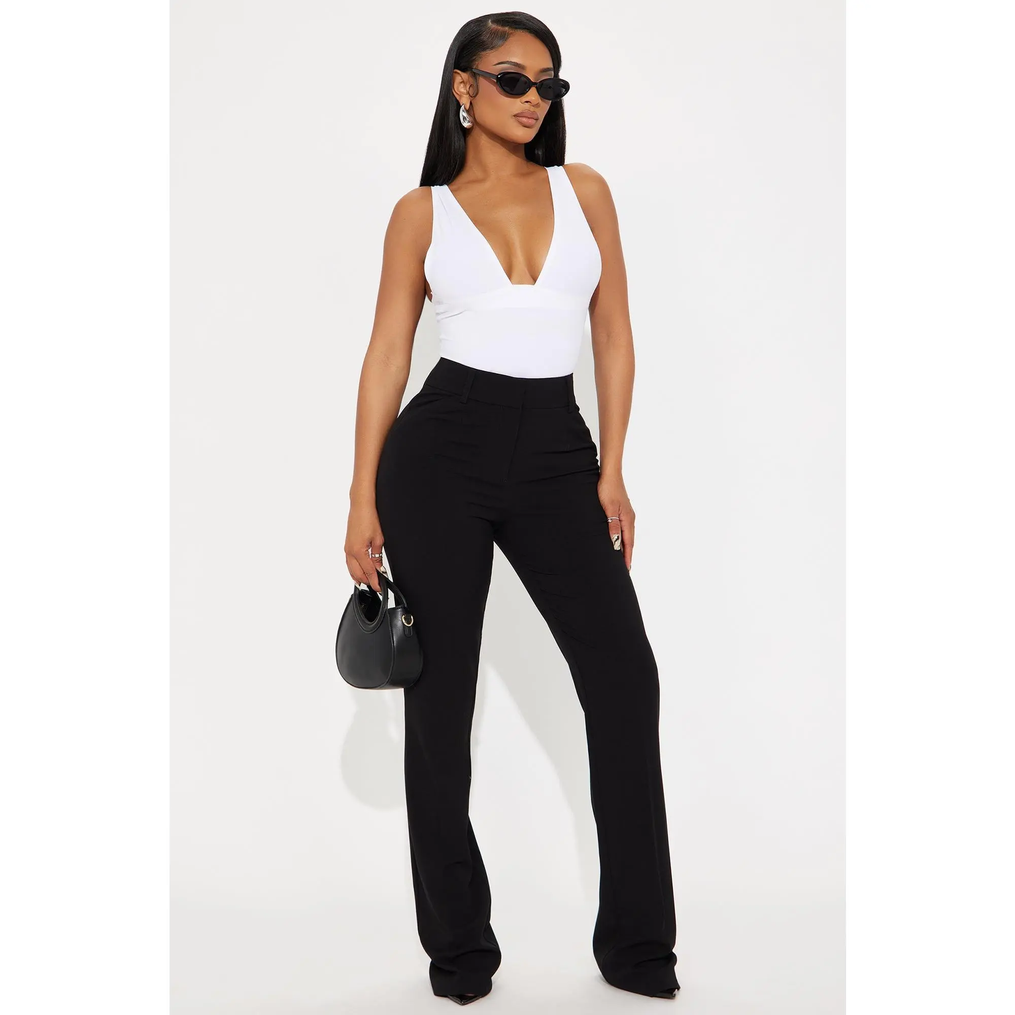 Tall Tasha Dressy High Rise Pants - Black