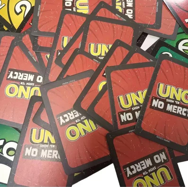Mattel UNO No Mercy Plus Option 210 Cards – 2026 Viral Strategy Game. Lightweight Travel Pack with Harsher Penalties. Funny Multiplayer Card Game for Family & Friends