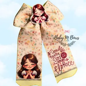 Beautiful hair-bow with beautiful phrase