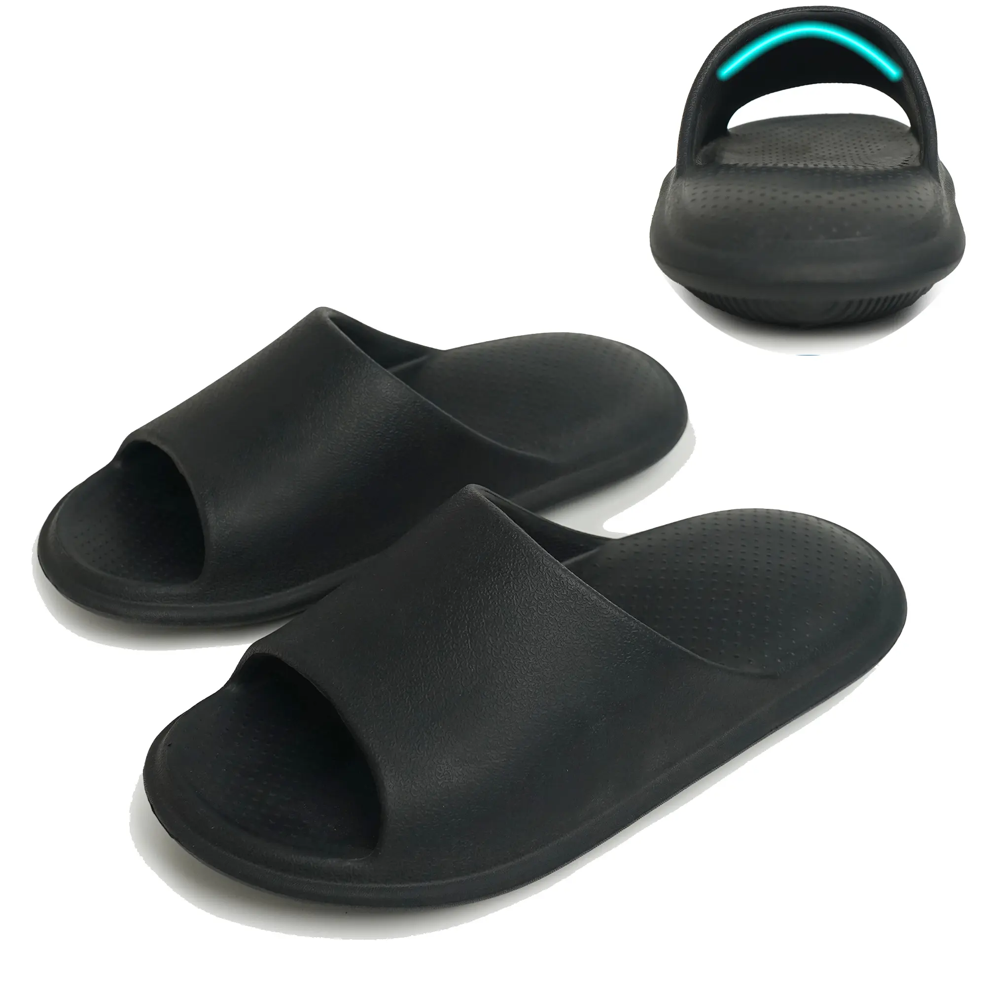 Non-Slip Waterproof Slippers, Soft Cushion EVA House Slides for Bathroom Indoor Outdoor