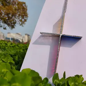 Stained Glass Cross Suncatcher - Rainbow Prism Gift， day new year birthday gift