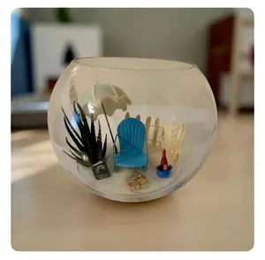 Handcrafted Island in a Bowl Tabletop/Centerpiece Decor