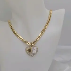 cadena 536 y dije corazón 246 gold plated
