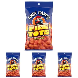 Andy Capp's Fire Tots, Puffcorn Snack, 1.5 oz. (Pack of 4)