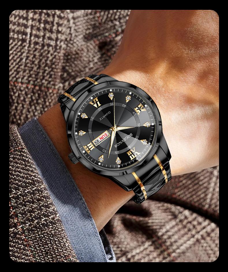 【dealsforyoudays 6-Piece】 Jumpstart sale Men's Watch Elegant Gift Box: A must-have trendy accessory for parties and gatherings, showcasing unique taste; also a high-quality business gift for boyfriends Men's Luxury Quartz Watch Set