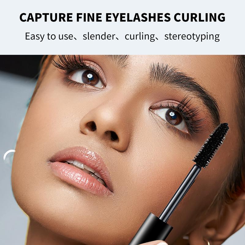 4D Super Long Lashes Mascara - Waterproof, Smudge-Proof & Dramatic Lengthening Formula for Sensitive Eyes, Durable Black Mascara for All Light Beige Types, Enhanced Volume & Length, Smudge-Proof Makeup, Sleek Tube Design, Highquality Finish