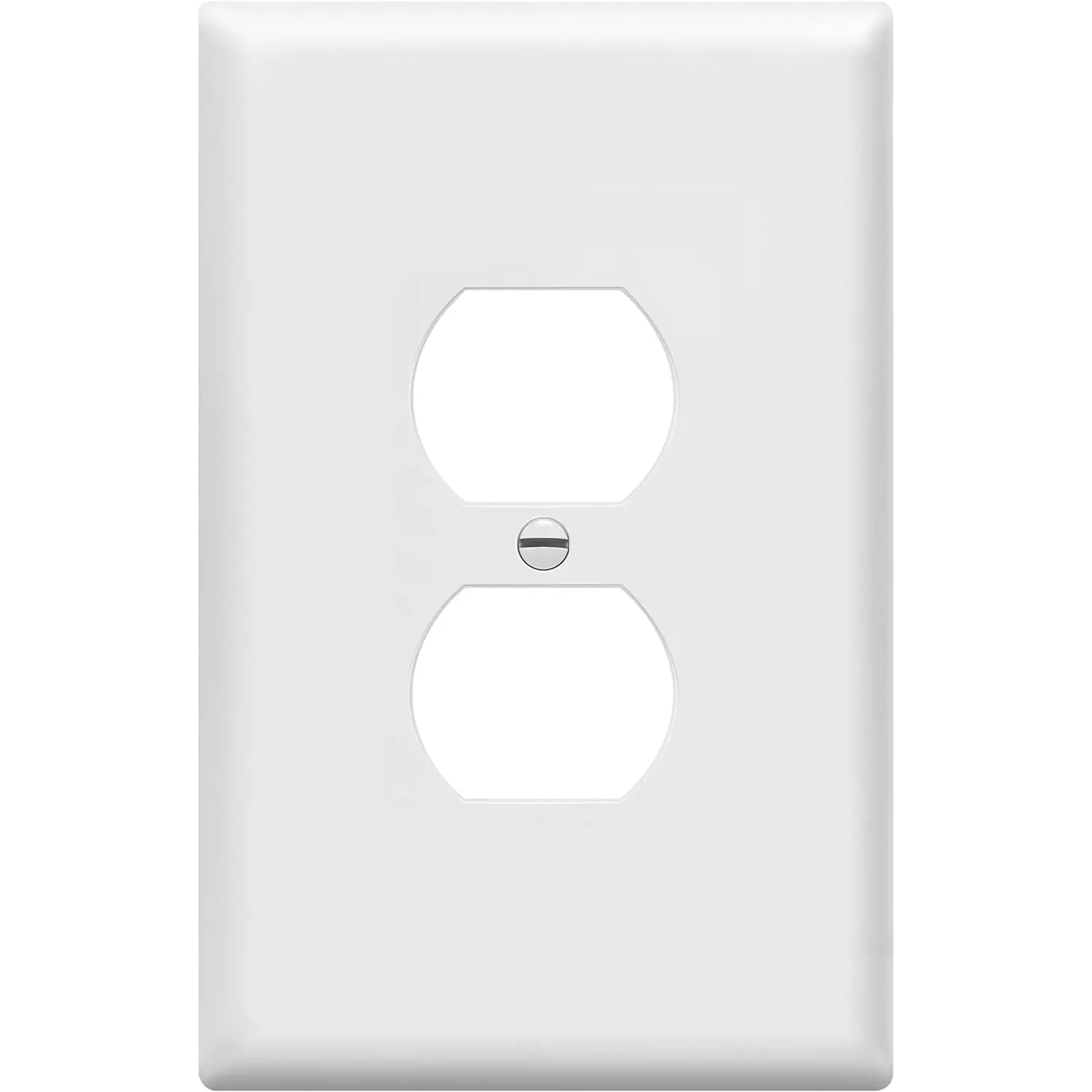 ENERLITES Duplex Receptacle Outlet Wall Plate, Jumbo Outlet Covers, Gloss Finish, Oversized 1-Gang 5.5" X 3.5", Polycarbonate Thermoplastic, 8821O-W, White Top Greener Inc