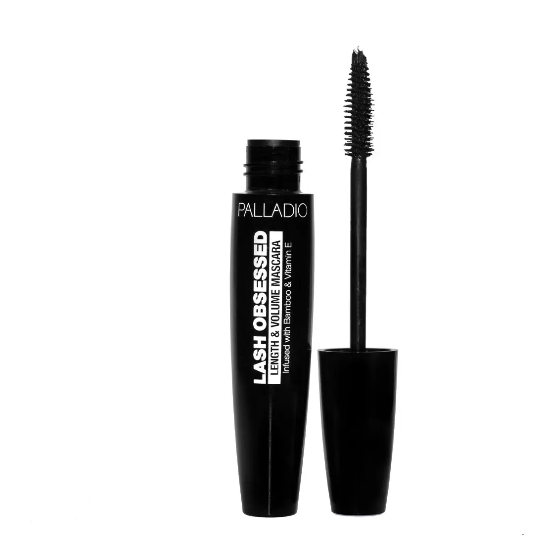 Palladio Lash Obsessed Mascara, Extreme Definition Lengthening Mascara, Amplifies Volume & Fullness, Evenly Coats Lashes, Lucious Length, Natural lengthening, No Smudging, All Day Wear, Black, Cosmetic, Make Up