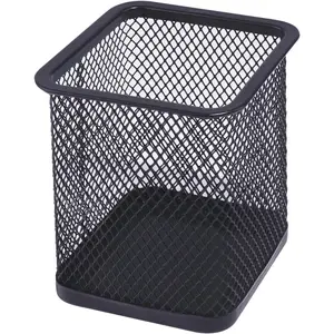 Wire Mesh Pen & Pencil Holder for Desk Organizer for Office Supplies, Compact Desktop Cup for Pens, Pencils, Markers & Small Accessories, Durable Metal Mesh Storage for Home & Office