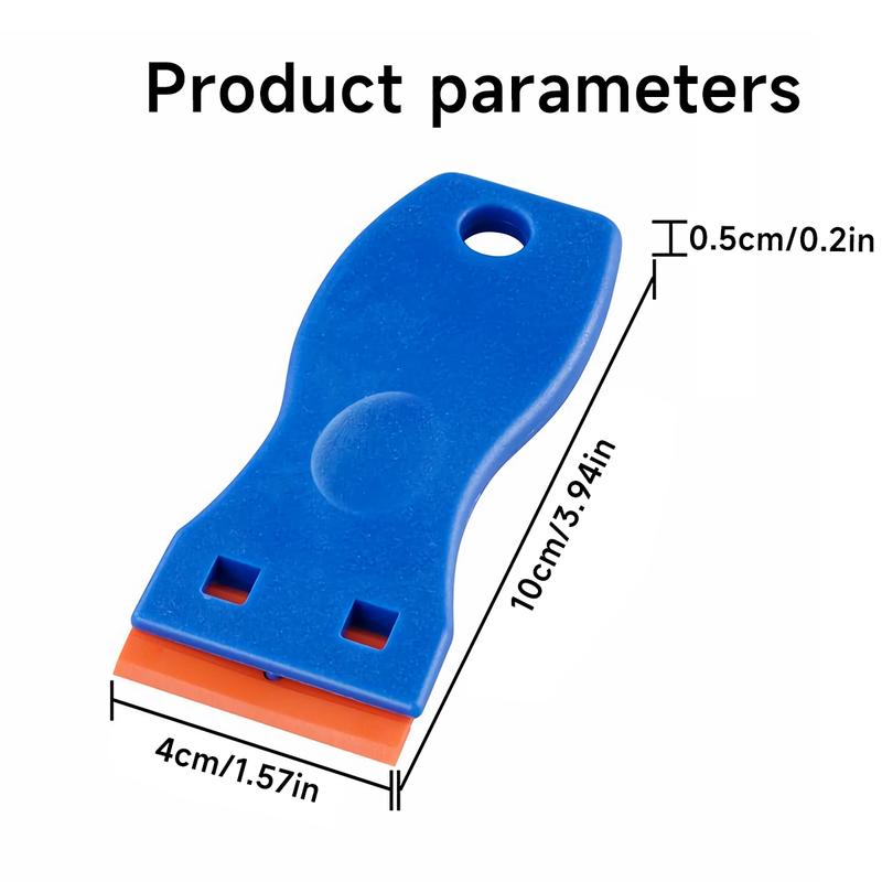 VAYWET Plastic Razor Blade Scraper Tool 2 Scrapers 120PCS Plastic Blades No Scratches Multifunctional Cleaning Shovel Ceramic Hob Scraper for Cleaning Window Glass Floor Door Sticky Residue Tile Wallpaper Decals Labels Caulk Adhesive Paint Glue Removal