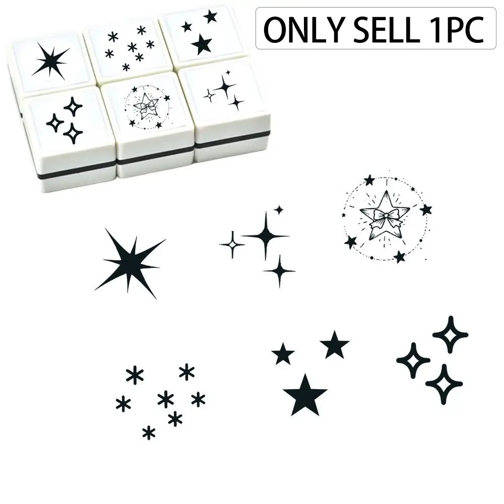 Creative Star Series Stamps, Personalized Star Pattern Rubber Stamps, Custom Stamp, Inspirational Stamps for Handmade Scrapbook Decoration, Scrapbooking, Crafts