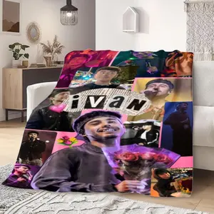 Blanket Music Ivan Flannel American Blankets Lightweight Soft Warm Blanket Plush Air Conditioned Throw Blankets for Teen Couch Bed Sofa Living Room Chair