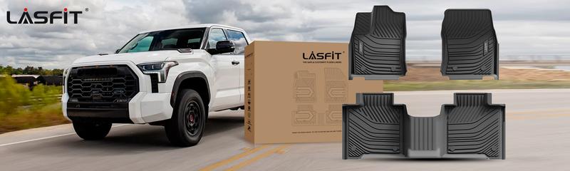 LASFIT Floor Mats Fit for 2022-2023 Toyota Tundra CrewMax Cab Only All Weather Car Liners