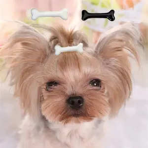 Bony-Fide Cute: Puppy & Kitten Bone-Shaped Hair Clips (Set of 2)
