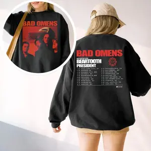 Bad Omens Love 2026 Tour Sweatshirt Metalcore Band Concert Merch Heavy Music Fan Graphic Crewneck Sweater