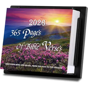 365 Bible Verses Calendar 2026 – January to December, 5.94" x 4.92", Thick Paper with Adjustable Easel for Daily Inspiration and Reflection