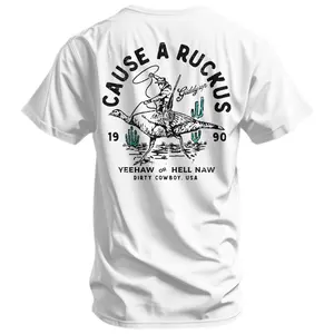 Cause A Ruckus Men's T-Shirt Menswear Tshirt Crewneck