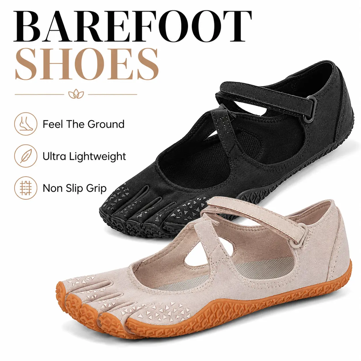 Women's Barefoot Yoga Shoes Non Slip Minimalist Walking Shoes Lightweight Gym Flat Five Finger Shoes for Women Women's Barefoot Yoga Shoes Non Slip Minimalist Walking Shoes Lightweight Gym Flat Five Finger Shoes for Women